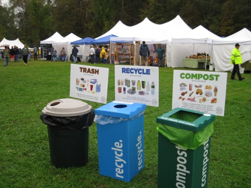 event recycling bins