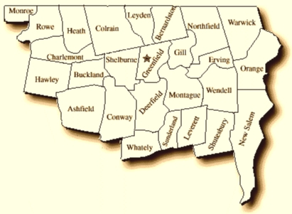 map of Franklin County, MA